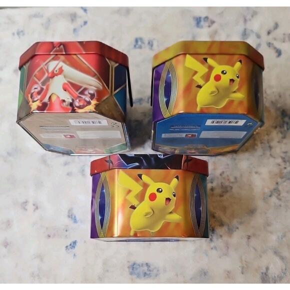 Lot of Three Pokemon Empty Tins Blaziken Pikachu Yveltal - Picture 5 of 7